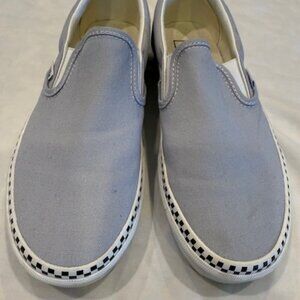 Vans- Classic Slip On Checkerboard Foxing Gray Size 7 Women's